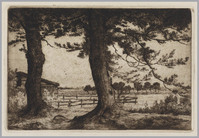 KG 08199a
<br/>
Landschap met twee bomen en een schuur
<br/>
<em>Grootens, Adrianus Johannes (1864-1957)</em>